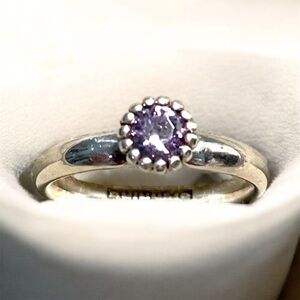 NWOT Elegant Silver and Purple Gemstone Ring